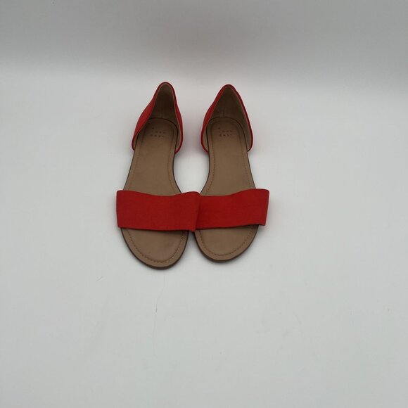 Womens A New Day Red DOrsay Flat Sandals Size 7.5 - Picture 2 of 6